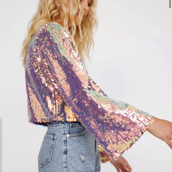 Iridescent Sequin Jacket - Picture 3 of 6